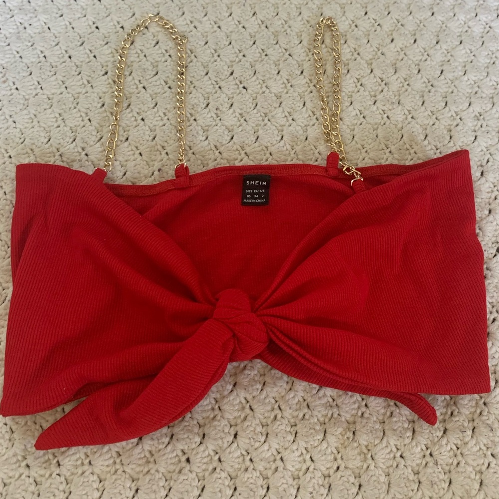 Red bra top